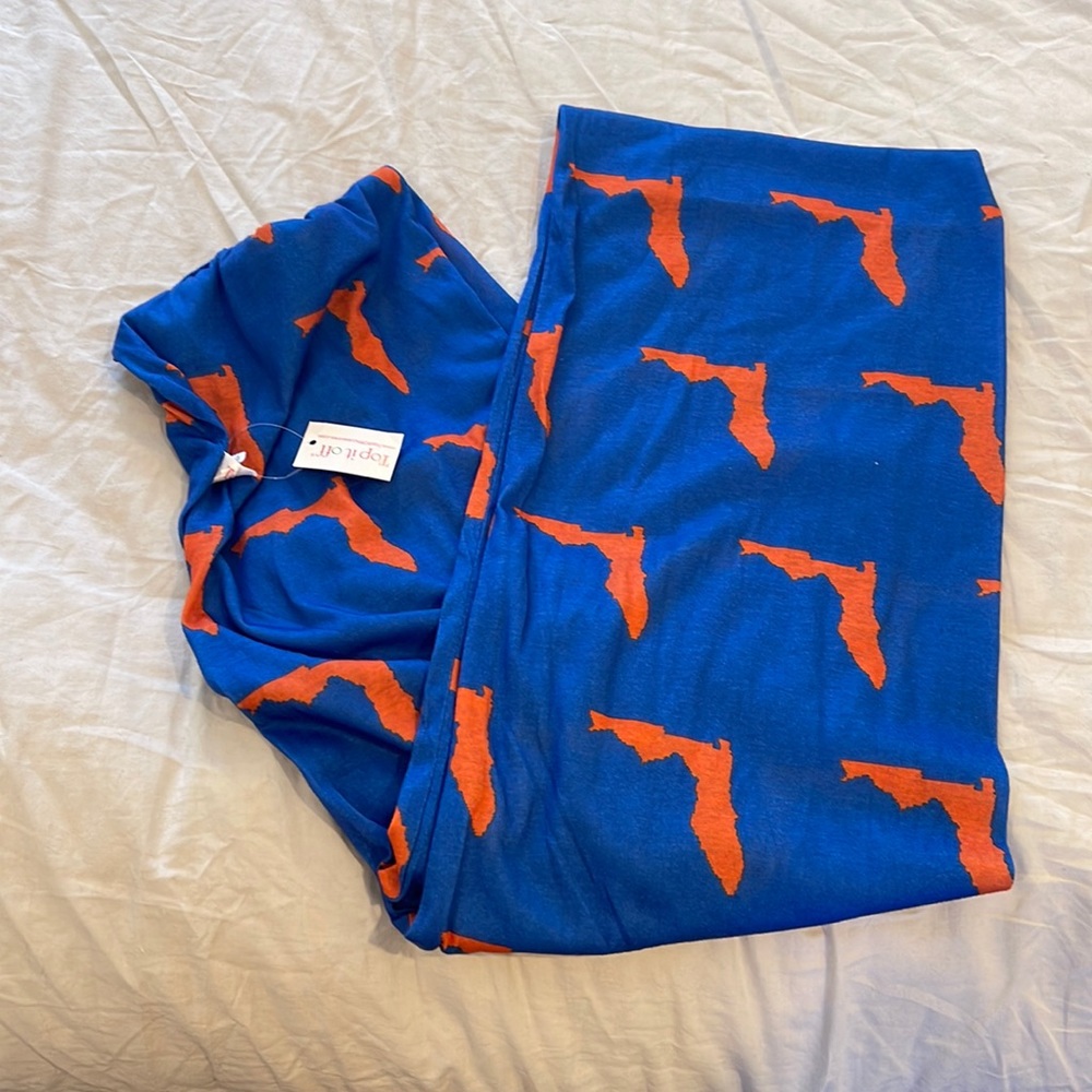 NWT Blue and Orange Florida Infinity Scarf